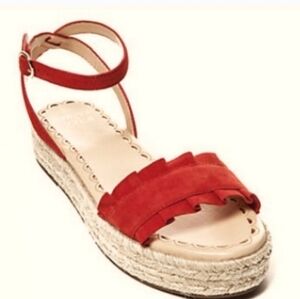 NWOT red Crown and Ivy Vadelena espadrille sz 6.5